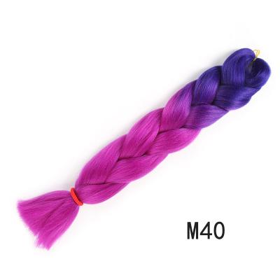 China Wholesale Safety Synthetic Hair Peluca Sintetica Braided Chemical Fiber Ombre Elephant Hair Braiding Wigs For Black Women for sale