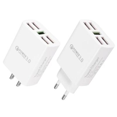 China Top Selling 20W 5 USB Cell Phone Cable GaN Charger Power Adapter Desktop Left 5 Port Multi USB Wall Fast Charging Adapter USB Wall for sale