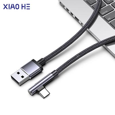 China Fast Charging Ship High Quality 1.2m Type-C Aluminum Alloy Game Cable Charging Elbow 90 Degree Fast Charging Cable For Smartphone for sale