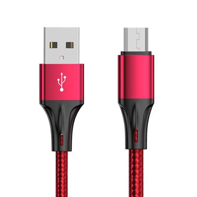 China Factory OEM ODM Aluminum Alloy Studebt/Businessmen/Professional Elite/Intellectual Nylon Braided 3A 1M Fast Charger Micro Cable Sync Data Cable Usb Charging Cable for smartphones for sale