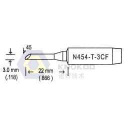 China Hakko N454-T-3CF soldering tip for HAKKO DASH454 soldering iron handpiece for sale