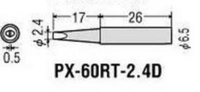 China Goot PX-60RT-2.4D Soldering Iron Tip for PX-501AS,PX-601AS,PX-701AS,PX-711AS,CXR-31/41 for sale