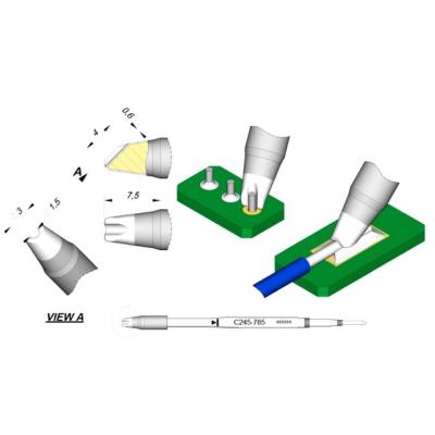 中国 JBC soldering tips C245785, welding bit C245-785 copper solder tips for JBC T245 handpiece 販売のため