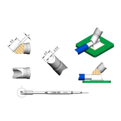 中国 JBC soldering tips C245760, welding bit C245-760 copper solder tips for JBC T245 handpiece 販売のため