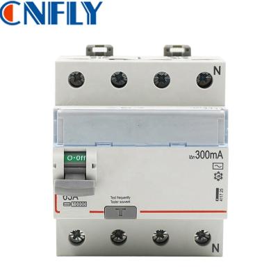 China DX3 ID 32A 63A 30mA 300mA interruptores termomagnetico circuit breaker RCD 6K for sale