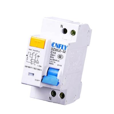 China Device Protection Dz30le rcbo 2p 10a 30ma elcb for sale