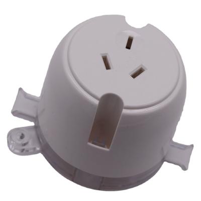 China Cool PC And Brass Multi Pin Surface Mounting Plug Base 3 Flat Electrical Outlet Australia Socket 10A 250VAC for sale