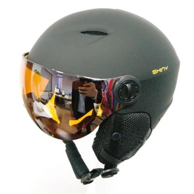 China Adult Factory Snow Sports Custom Ski Helmet Outdoor Equipment With Sun Visor for sale