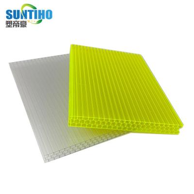 China 100% Virgin Material UV Proof Cellular Polycarbonate Hollow Sheet SUDIHAO 6mm for skylight, greenhouse, roofing, parking lot for sale