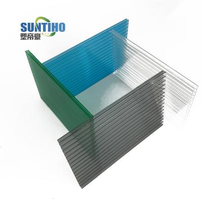 China 100% SUDIHAO 3Layers 14mm Waterproof Polycarbonate Hollow Sheet for Greenhouse, Roofing, Parking Lot, Skylight for sale