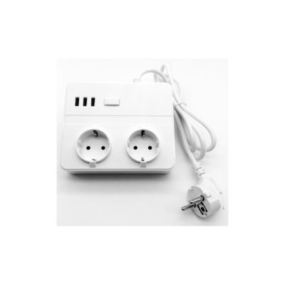 China Factory Price Commercial Hot Selling White Color European Power Supply With 2AC 3 USB Port for sale