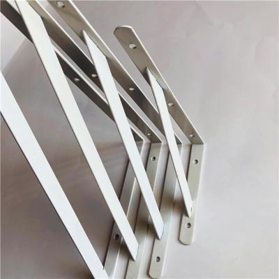 China Factory Price Fixed White Color Powder Coating Support Shelf Bracket With Backer for sale