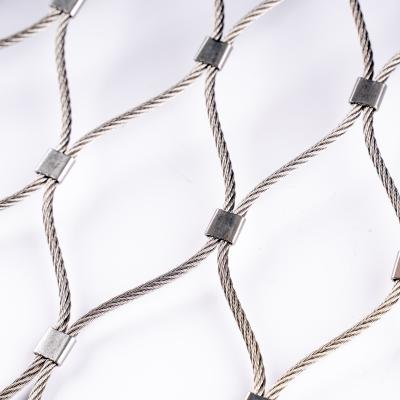 China Long Life Ferrule Climber Plant Trellis Mesh Stainless Steel Wire Rope Mesh for sale