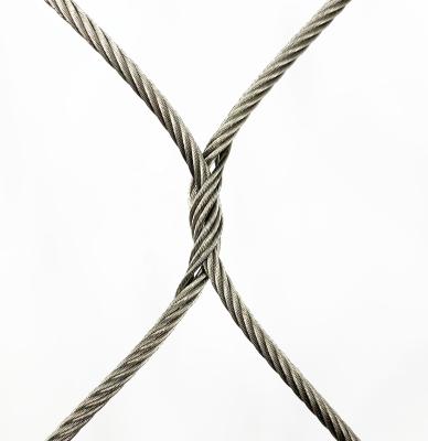 China Hand Knotted Type - Woven X-tend Wire Rope Mesh / Stainless Steel Zoo Mesh For Animal Enclosures, Aviary Fencing Diamond 7X7, 7X19 1.2-3.2mm for sale