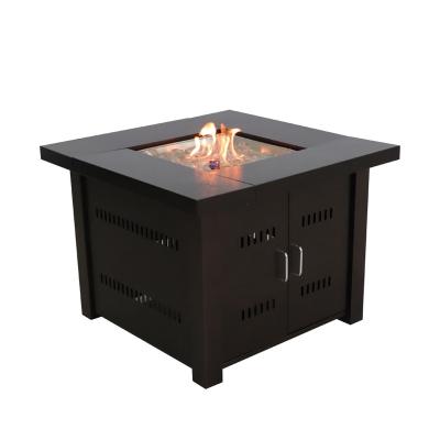 China Promotional Durable Outdoor Tabletop Patio Table Top Square Gas Fire Pit for sale