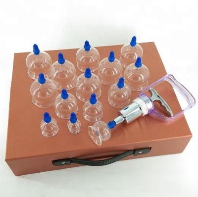 China 14pcs Body Set Mouth Blue Glass Cupping Cupping Massage Glass Vacuum Chinese Hijama Cup for sale