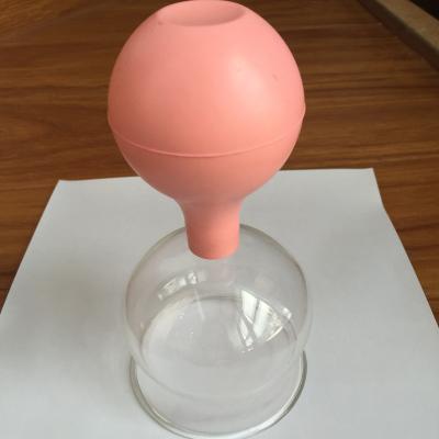 China Glass Cupping Tool Body Massager Therapy Massage Cupping Tool With Rubber Bulb for sale