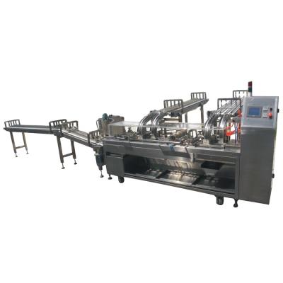 China Oreo Cookie Squeezing Cookies Making Machine Cream Cookie With Overboard Squeezing Machine 2 Lane Maker for sale