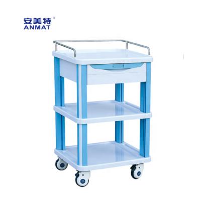 China Modern Inpatient Equipment ABS Manual Crash Trolley Clinic for sale