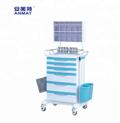 China Modern Universal Adjustable Mobile Hospital Anti - Corrosion Medical Trolley for sale