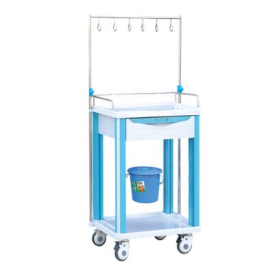 China China Hospital IV Trolley Medical Cart Crash One Drawer Medical Treatment Equipment Suppliers for sale