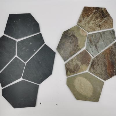 China High Quality Nature Natural Round Stone Slate Cheapest Multicolor Price Stepping Stone Plate for sale