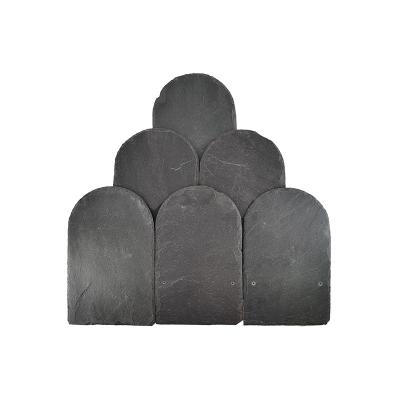 China Modern Natural Slate Roof Tile Material Black Slate Roof For Villa House Roof for sale