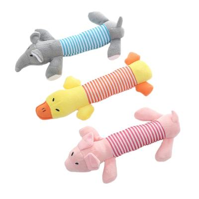 China Viable Dog Toys Pet Puppy Chew Squeaker Plush Squeaky Squeaker Duck Pig and Elephant Toys 3 Designs New for sale