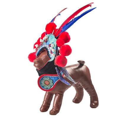 China Sustainable Pet Traditional Chinese Drama Hat For Dogs Headgear Pet Product for sale