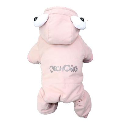 China New Sustainable Pet Cotton Teddy Coat Autumn And Winter Cute Clothes Support Cotton Quadruped Warm Coat for sale