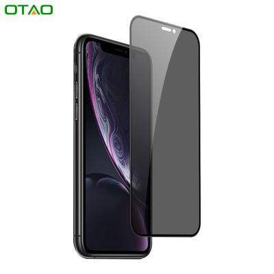 China 9H Hardness OTAO Curved 0.33 mm Full Glue Privacy Tempered Glass For Iphone13 12 11 Pro Max 3D Curved Anti Spy 9H Screen Protectors for sale