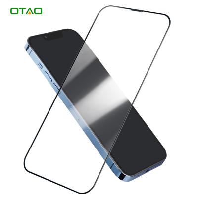 China OTAO 0.1Mm Bubble Free Microcrystalline Screen Protector For Iphone 13 Xs Xr X Ultra Full Coverage 2.5D 100% Perforation 3X Tempered Glass Film for sale