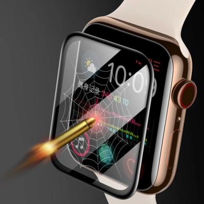 China Free Sample 2.5D Bubble Free PMMA Screen Protector For Apple Watch Serie 6 5 4 3 Se 44mm 40mm iWatch Band Case Waterproof Soft Glass Film for sale