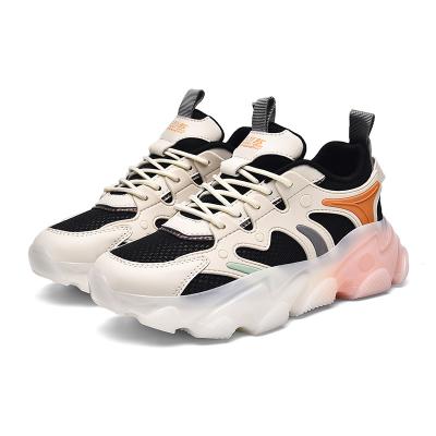 China 2022 New Hot Sale Pink Chunky Sneakers Trendy Daddy Sports Light Weight Shoes For Women Height Increase Sports Ladies Casual Sneakers for sale