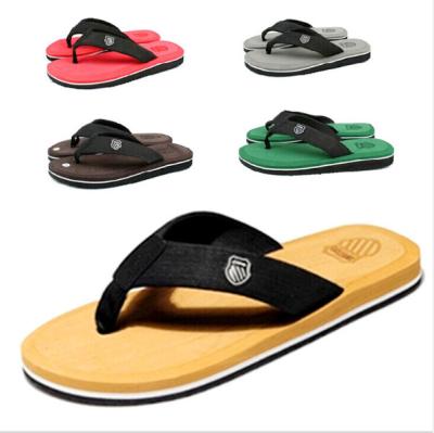 China 2022 New Fashion Anti-odor Men's Slippers EVA Silk Print Flip Flops Logo Beach Custom Sandals For Men for sale