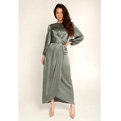 China Breathable Satin Feminine Tunic Dress Women Maxi Skirt for sale