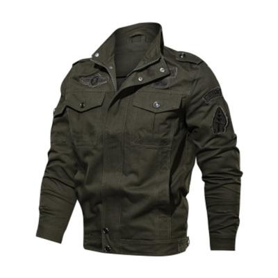 China Plus Size Men's Cotton Stand Collar Military Workwear Outdoor Loose Jackets For Men for sale