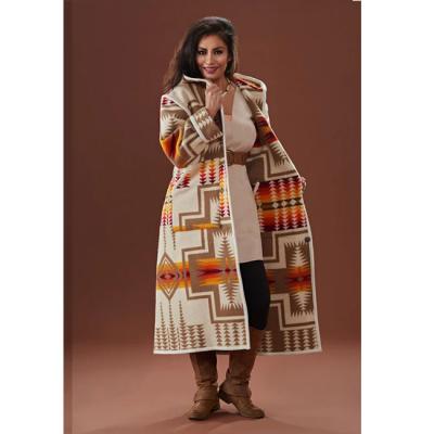 China woolen Anti-wrinkle women like winter overcoat, lady double side long wear coat with hoodie for sale