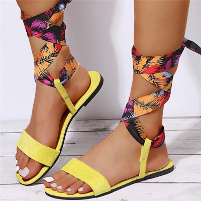 China 2021 fashion uniterm women's strap trend summer flat bottom sandals for sale