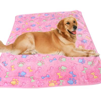 China Stored Coral Velvet Pet Supplies Warm Autumn Winter Blankets Dog Kennel Mat Dog Blanket Manufacturers for sale