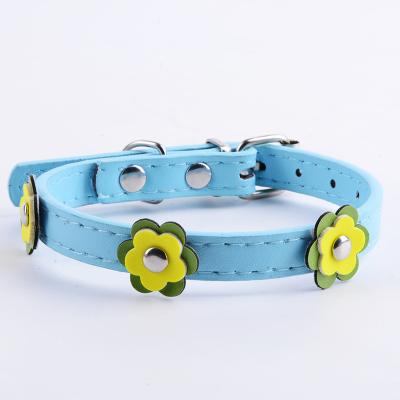 China Hot Selling Stocked Cute Dog Shape Pet Collar Leash Flower Rope Pet Collar Supplies Walking Supplies for sale