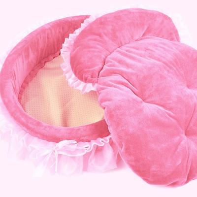 China Waterproof Pet Princess Nest Warm Pink Heart Winter Girl Pet Nice Bed Can Be Taken Off And Washed Cat And Dog for sale