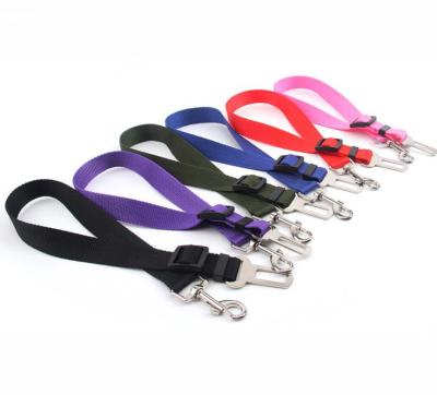 China Cheapest And Adjustable Dog Pet Car Safety Seat Belt Travel Belt Reflective Leash for sale