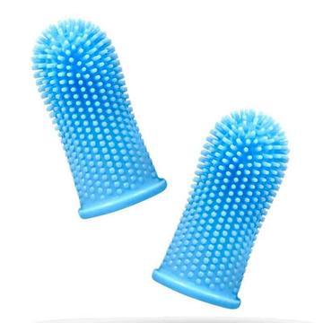 China Viable Dog Cat Products Maintenance Pet Toothbrush Finger Cover Silica Gel Bristle Oral Cleaning Finger Toothbrush for sale