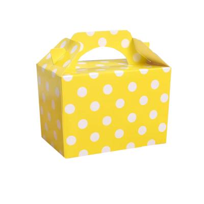 China Biodegradable Candy Favors Wrapping Paper Treat Boxes Gable Gift Boxes For Kids Birthday Party Wedding 10 Inch Cake Box for sale