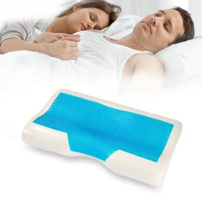 China Snoring Therapy Shinnwa Butterfly Anti Snore Cooling Neck Support Anti Snore Cover Memory Foam Cutout Cooling Bed Pillow With Gel for sale