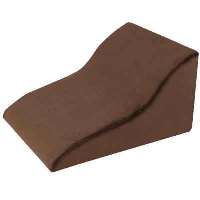 China Wholesale Anti-static Washable Resilience Sponge Knee High Velvet Cover Neck Head Wedge Pillow for sale