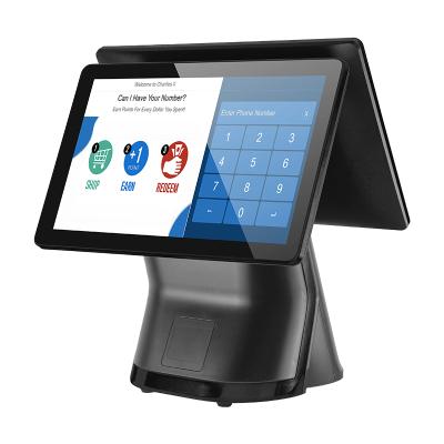 China NFC/RFID/1D 2D Scanner/Printer WIFI BT 1920*1080 Resolution Mobile Food Service POS Kiosk Android Wall With Customer Display for sale