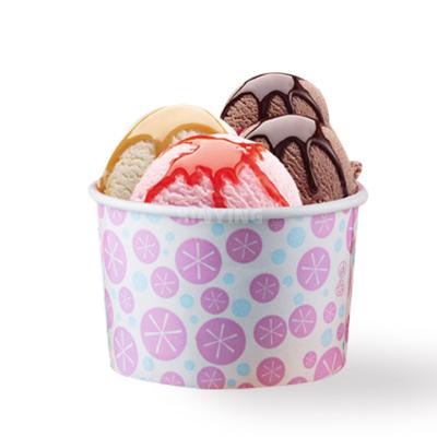 China 12oz 360ml ice cream logo paper bowl aseptic wholesale disposable paper bowl printed ice cream bowl12oz for sale