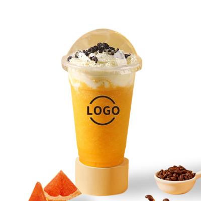 China Wholesale 16oz 500ml single wall custom printed logo pp 95mm disposable plastic cup for boba milk tea plastic cup 16oz for sale